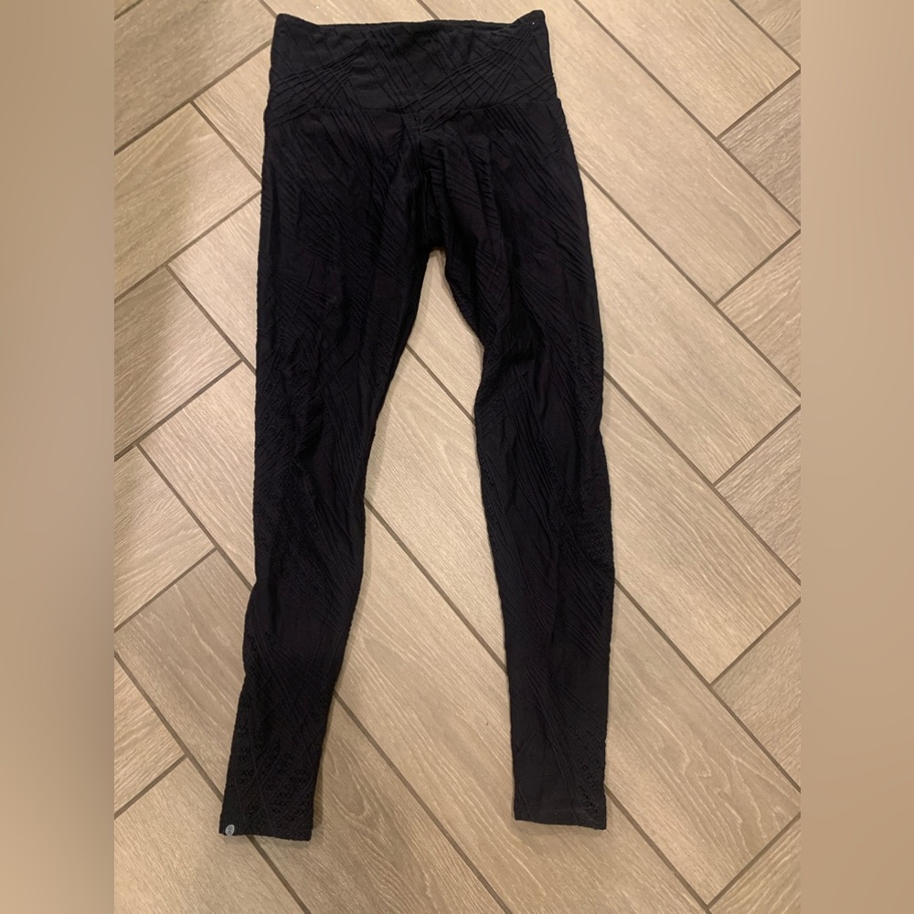 Onzie Womens Black Mesh Leggings XS